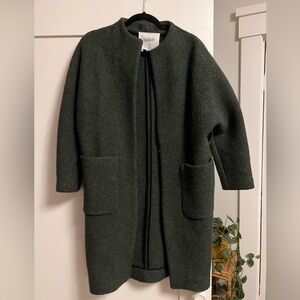 ba&sh Women's Forest Green Cary Cape Coat